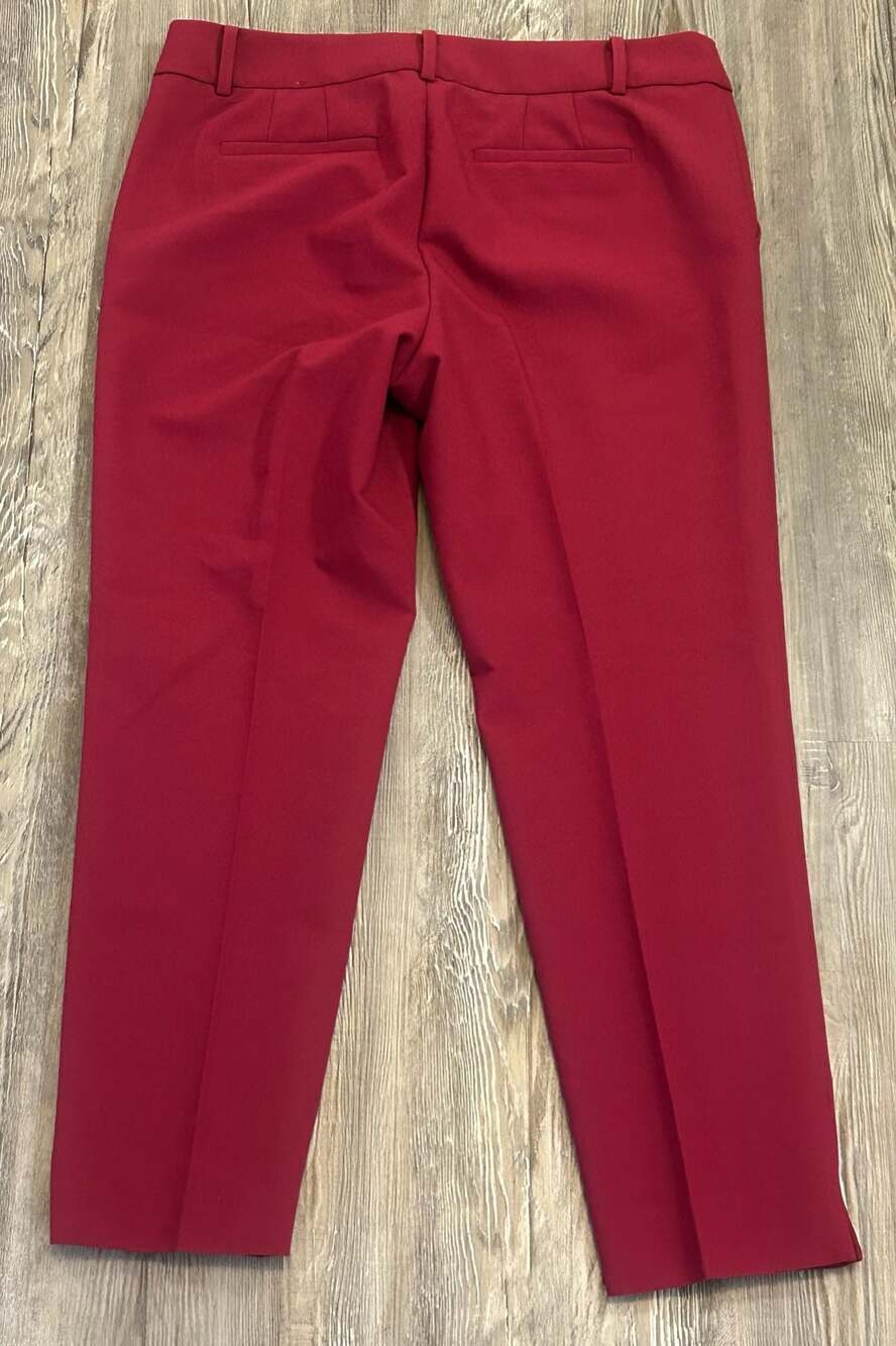 Talbots Red Tailored Ankle Dress Pants Trousers